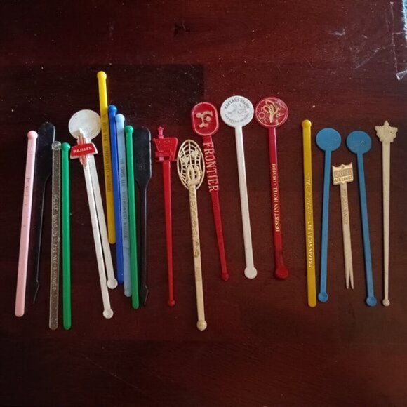 Source Unknown Other - (21) Las Vegas Airlines Bars Vintage Drink Stirs